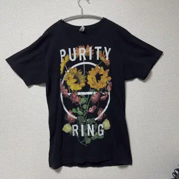 PURITY RING 플라워 무늬 티셔츠 블랙