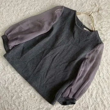 Snidel 이소재 도킹 컷 티셔츠 차콜 F 깔끔한 패션