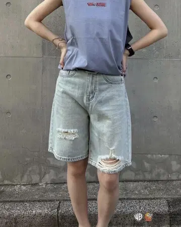 미사용 새상품 택 포함 ENVYM 데님 하프 팬츠 M 사이즈