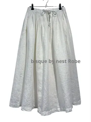 새상품급 비스크 바이 네스트로브 린넨 스커트 화이트 nest Robe