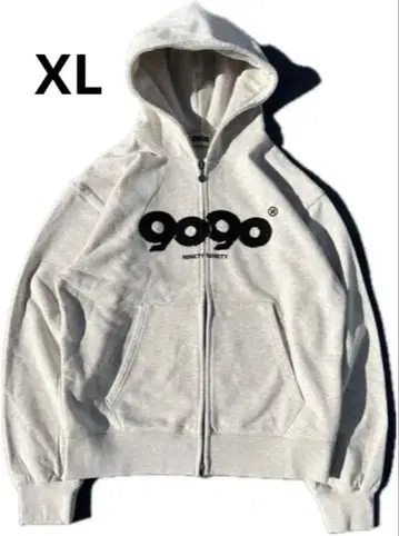 9090 그레이 지퍼 후드티 사이즈 XL