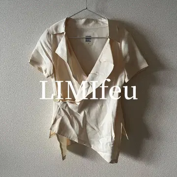 LIMI feu 랩 셔츠 S 실크 핑크 베이지
