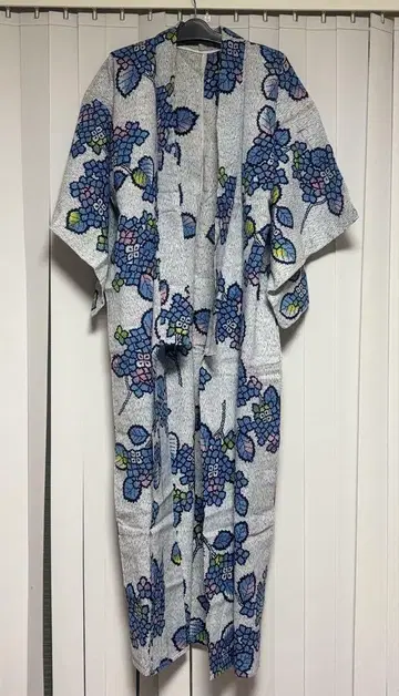 면 포도 패턴 유카타