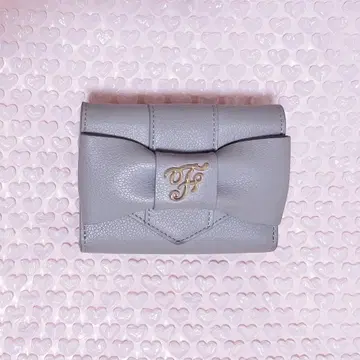 Maison de FLEUR 벨트 리본 미니 지갑 스카이블루