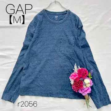 갭 긴팔 컷소 롱T 인디고 데님 블루 면100% [M]