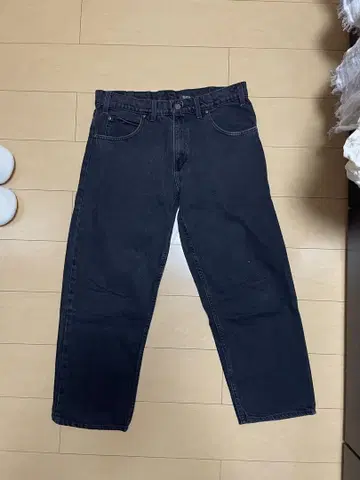 프리즌 블루스 블랙 스트레이트 데님