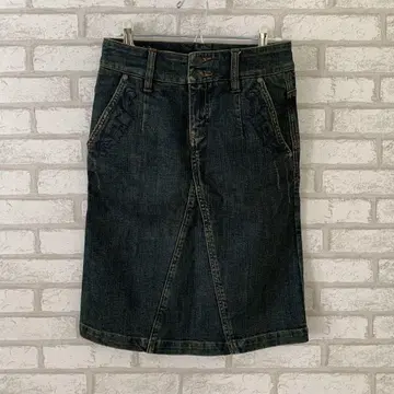 오클리 빈티지풍 데님 스커트