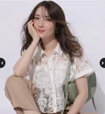 아푸와이저 리셰 미사용 새상품 셔츠 레이스 블라우스 화이트