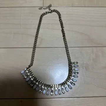 골드 크리스탈 장식 목걸이 RP 각인
