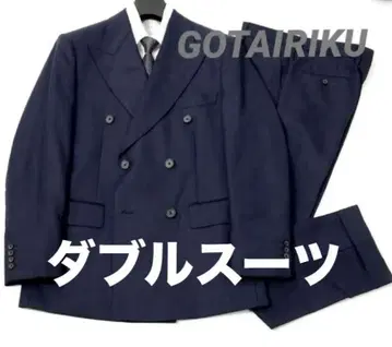 gotairiku 수트 네이비 수트 더블 수트 고타이리쿠 수트 페이즐리