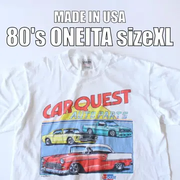 80's ONEITA 티셔츠 자동차 자동차 미국제 빈티지 [G0191