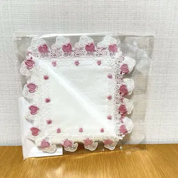 치카자와 레이스 스누피 손수건 화이트
