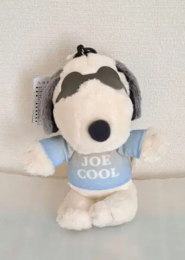 SNOOPY 봉제 인형이 달린 에코백 카라비너 포함 블루 Summer