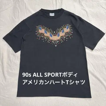 90s ALL SPORT 바디 아메리칸 하트 티셔츠