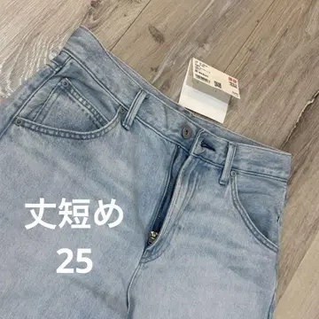 미사용 새상품! 25 배기 커브 청바지 길이가 짧은