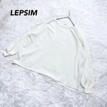 렙심] 와플 롱 티셔츠 화이트 F 와이드 실루엣 여성용 긴팔