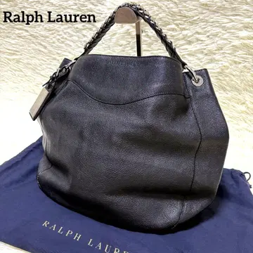 레어 Ralph Lauren 숄더백 올 가죽 블랙 체인