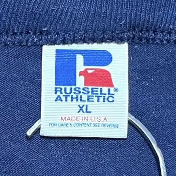 러셀 양키스 USA제 XL 네이비 양면 프린트 90s 싱글 스티치