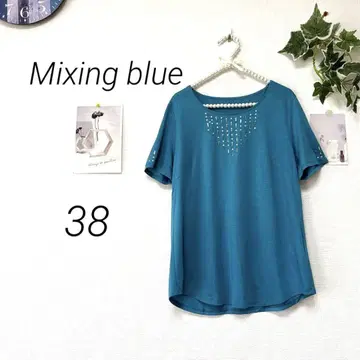 9564 Mixing blue 믹싱 블루 반팔 비쥬 티셔츠