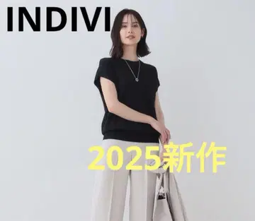 INDIVI 2025 신상 프렌치 슬리브 이지 니트