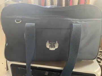 네이비 나일론 백 로고 자수 스쿨백 고등학교
