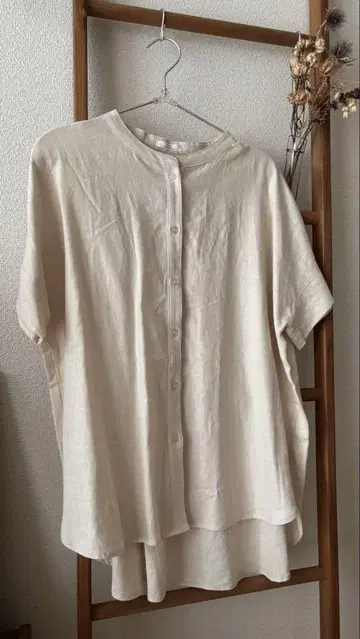 ITEMS URBAN RESEARCH 린넨 레이온 프렌치 셔츠