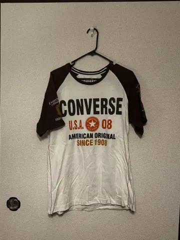CONVERSE 래글런 슬리브 티셔츠 MEDIUM 2008