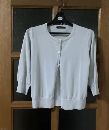 Aquascutum / 블루 그레이 가디건 5부 소매, 7부 소매