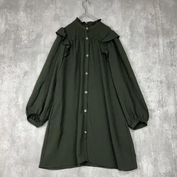 ZARA 자라 미니 원피스 긴팔 프릴 숄더 롱 셔츠 블라우스 가을/겨울