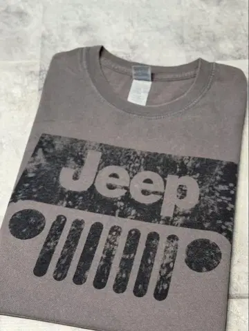 Jeep 로고 빈티지 티셔츠 브라운 GILDAN