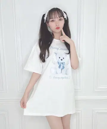 허니시나몬 saxony angel bear 곰 티셔츠