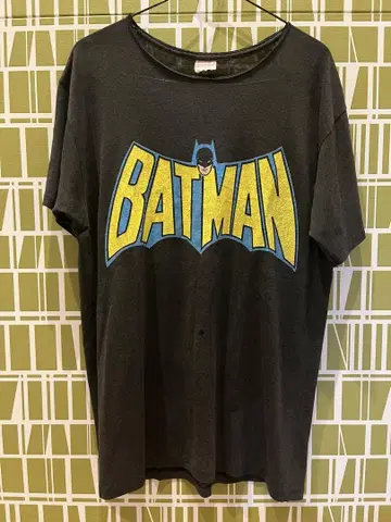 USA제 BATMAN 빈티지 티셔츠 다크 그레이