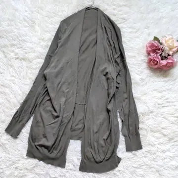 로페피크닉 새상품급 UV차단 접촉 냉감 A라인 가디건 카키 38