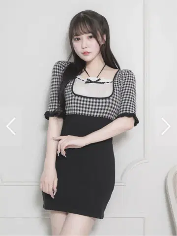 도리 깅엄 니트 카페 원피스 pium