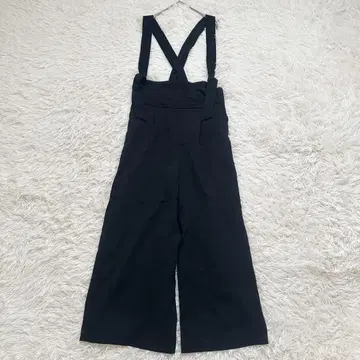개럴개런트 네이비 하이웨스트 서스펜더 와이드 팬츠 블랙