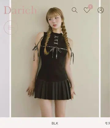 Darich 도킹 레이스업 미니 원피스