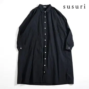285t*susuri 스스리 코튼 플랜트 롱 셔츠