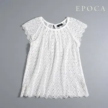 291t*EPOCA 에포카 코튼 레이스 블라우스