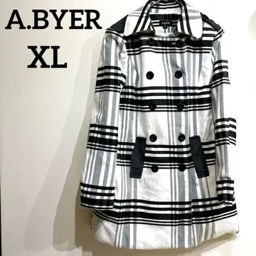 A.BYER [XL] 더플 코트 아우터 코트 루즈핏 체크 무늬