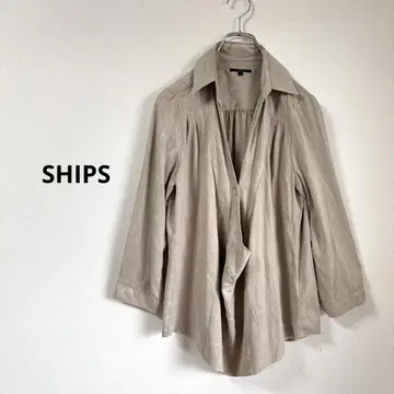 SHIPS 쉽스 벨루어 긴팔 셔츠 변형 디자인 그레이지 M