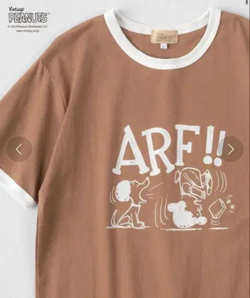 Vintage PEANUTS 스누피 레트로 프린트 링거 티셔츠