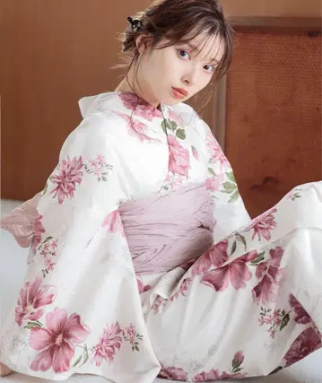 주후의 꽃겹침 Dita 유카타 5종 세트(기모노 착용법 설명서 미포함)