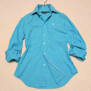 랄프 로렌 슬림 핏 코튼 셔츠 size4 M 스트라이프
