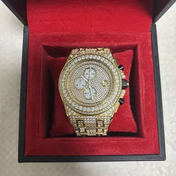 KING ICE 골드 크로노그래프 시계