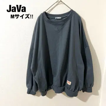 JaVa 자바 트레이닝복 무지 맨투맨 블루 M 코튼 여성용