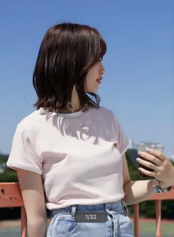 마제스틱 레곤 허리 리본 링거 티셔츠