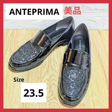 ANTEPRIMA 블랙 글리터 로퍼 23.5