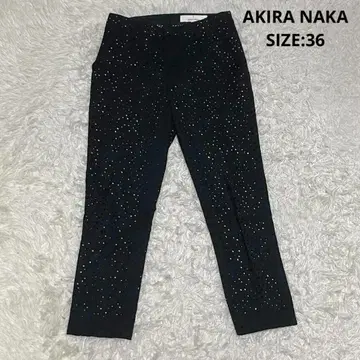 AKIRA NAKA 컷워크 레이스 센터 프레스 앵클 팬츠 36