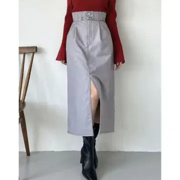 dazzlin 모듬 스트레이트 스커트 퍼플 S 사이즈