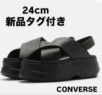 컨버스 츄이 샌들 통굽 24cm 블랙 Converse